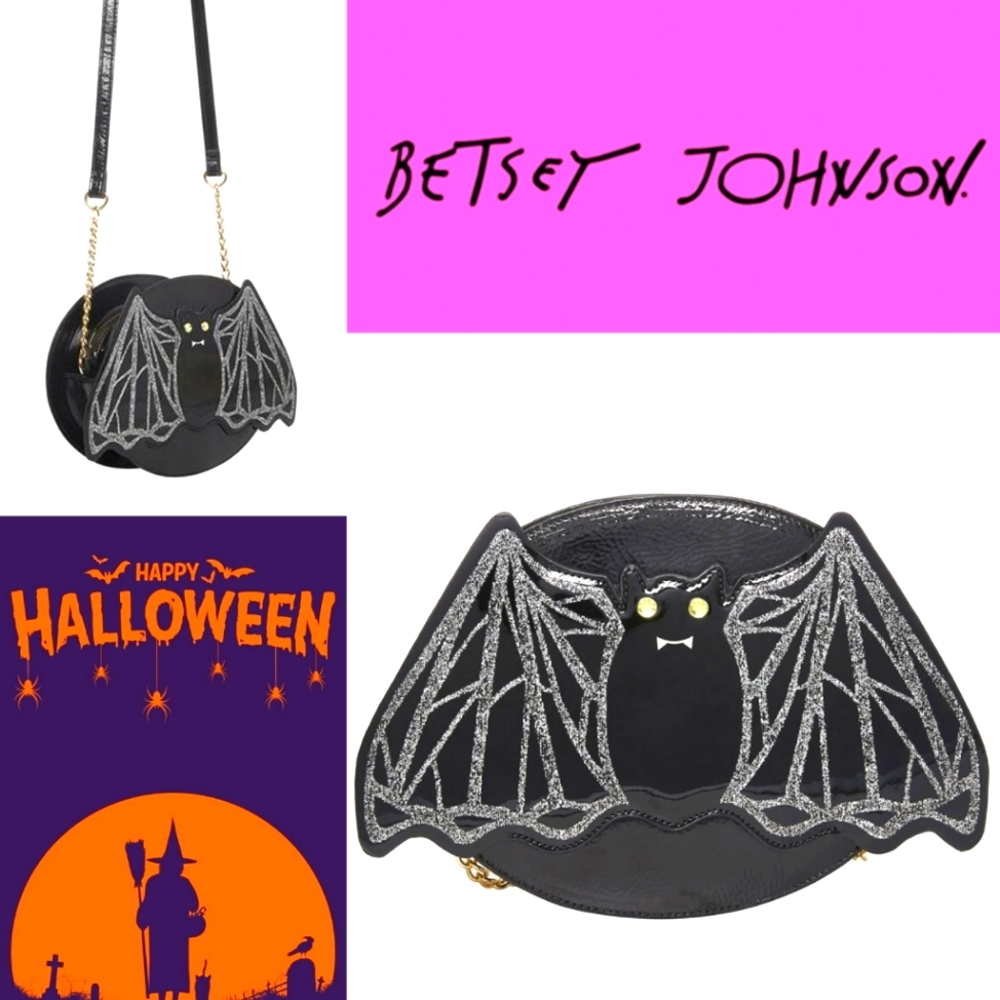 Bat 🦇 Halloween 🎃 Crossbody Handbag Purse 👛 Betsey Johnson